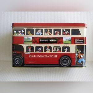 Mickey Mouse Shortbread Double Decker Bus Collectible Tin - Empty